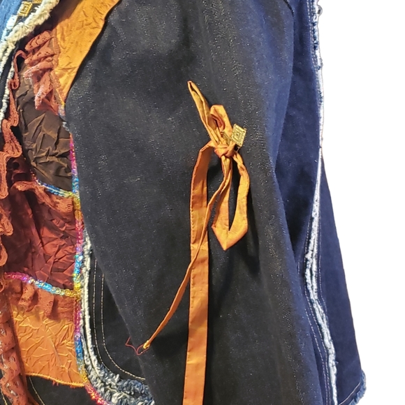 AS•HRO Denim/Mixed Materials Skirt/Jacket Set, XXL, fits like 16W-18W. - Picture 4 of 16